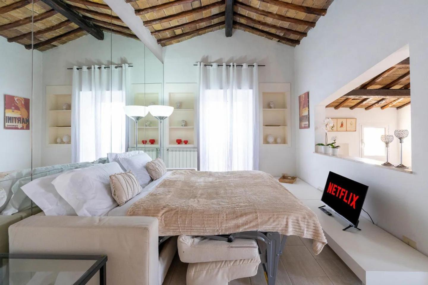 15 Min From Piazza Venezia Skyline Sanctuary In Trastevere Bagian luar foto